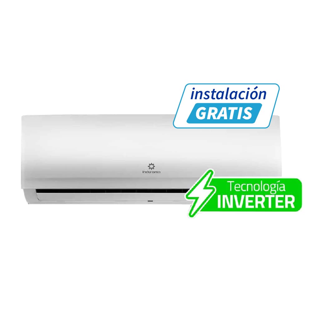 10007695 aire acondicionado indurama asi124i/split/12000btu/220v/inverter/4 velocidades/control