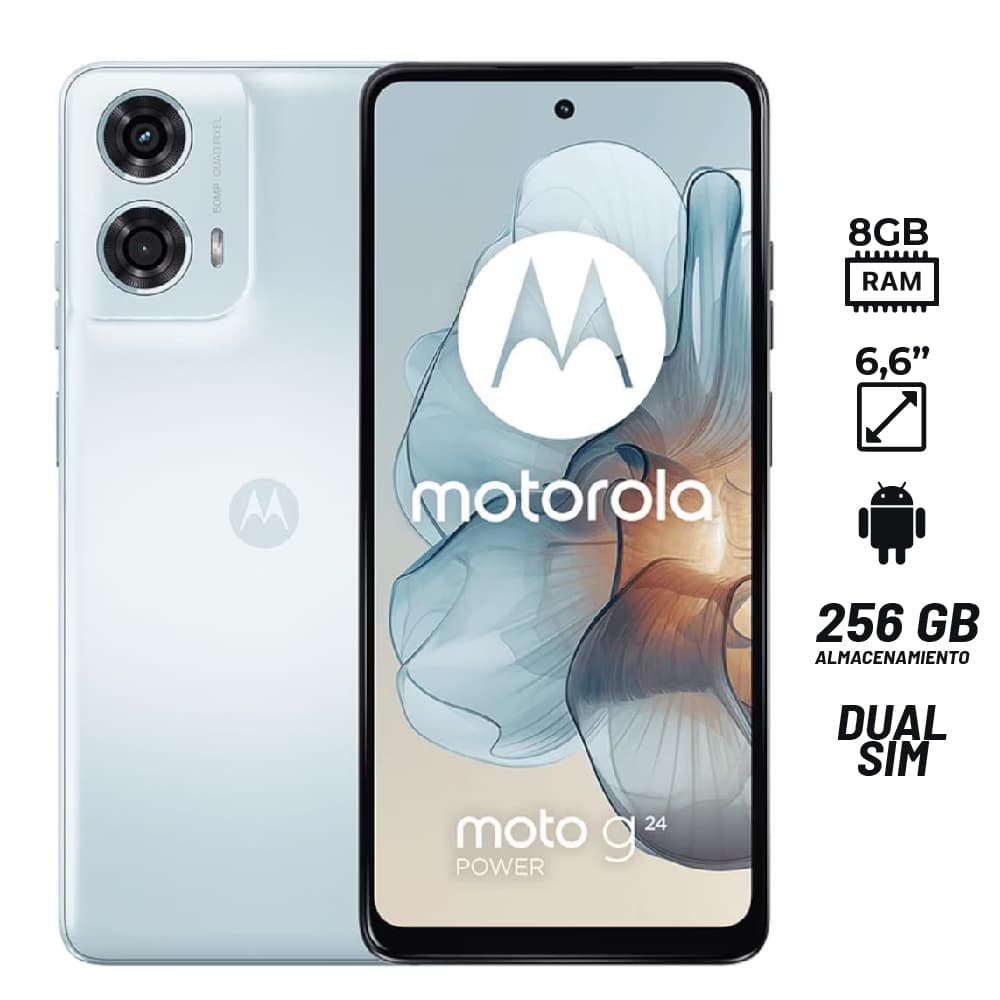 Celular motorola g24 power/octa-core/6.6 pulg/8gb-256gb/f16mpx-p50mp+2mp/android/dual sim