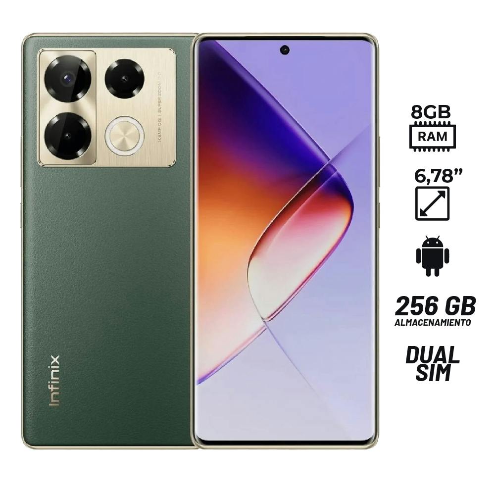 CELULAR INFINIX  NOTE 40 PRO X6850/MTK HELIO/6.78 PULG/8GB-256GB/F32MPX-P108MP+2MP+2MP/ANDROID/DS