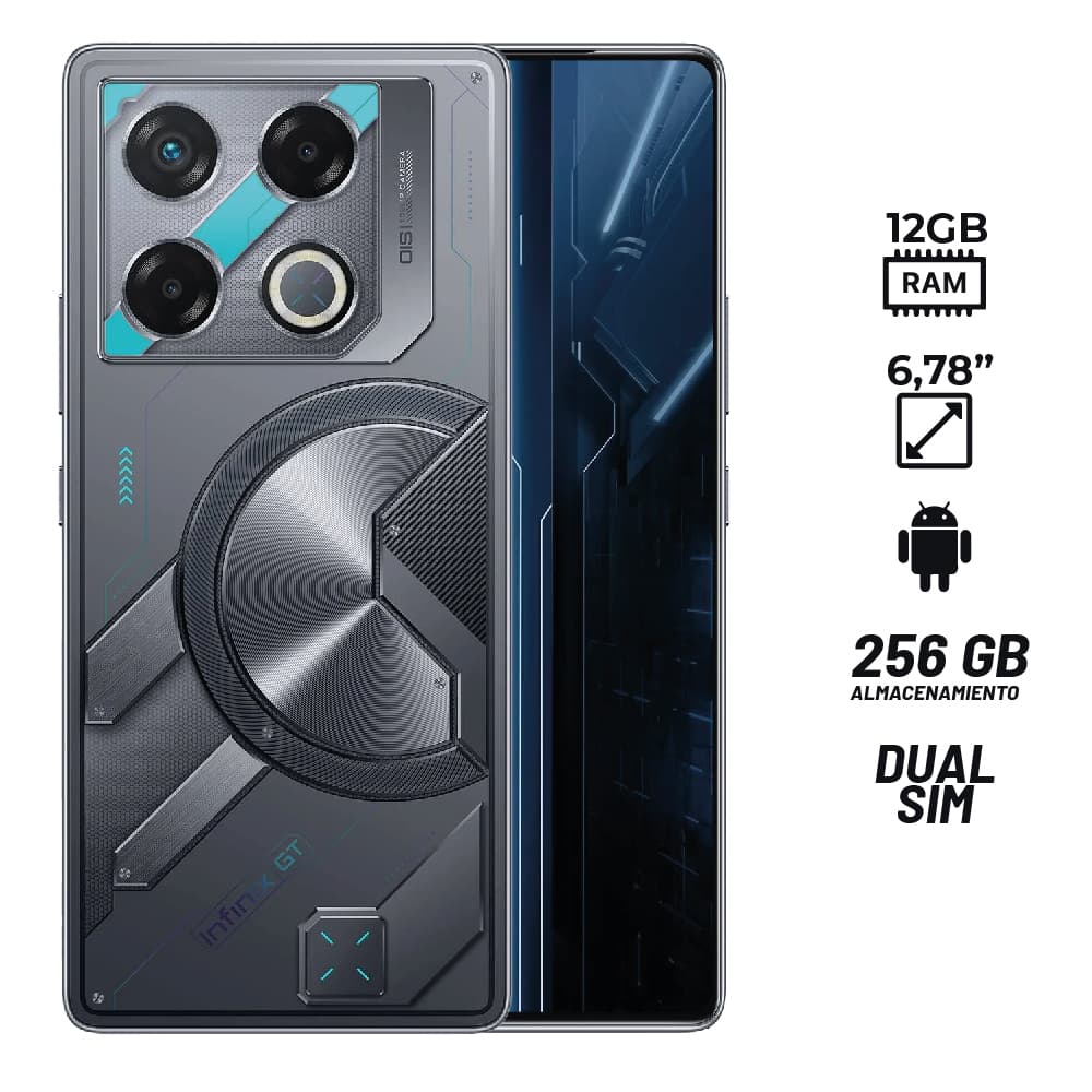 Celular infinix gt 20 pro x6871/mtk dimensity/6.78 pulg/12gb-256gb/f32mpx-p108mp+2mp+2mp/android/ds