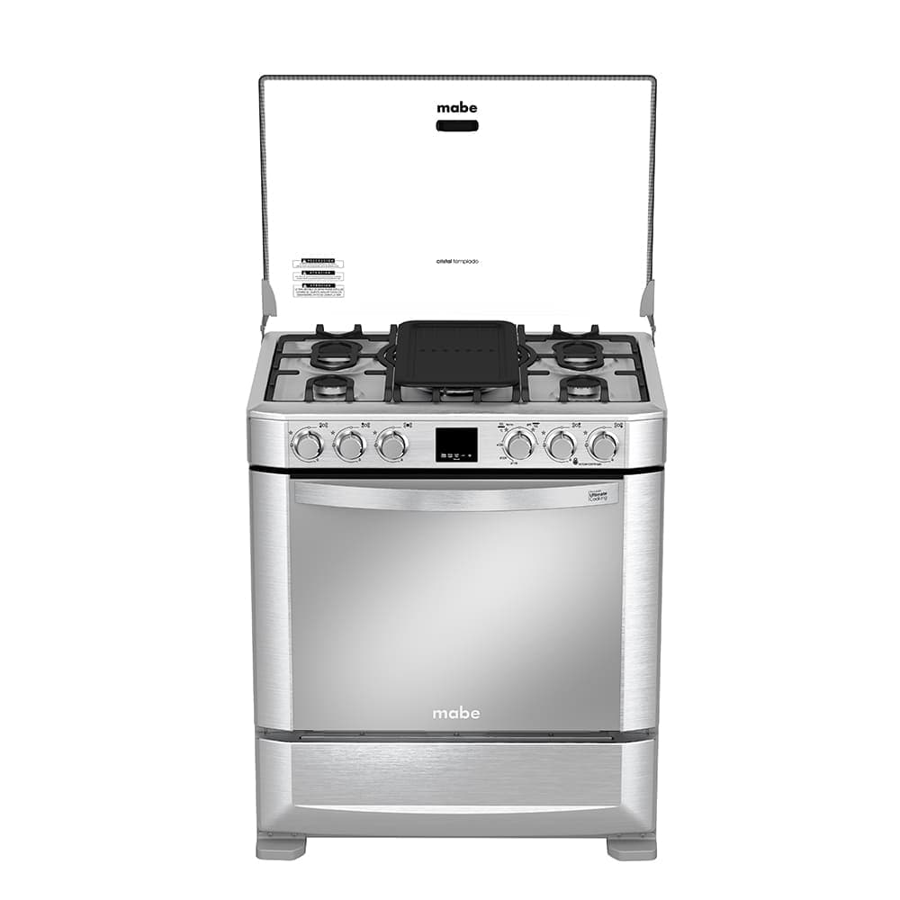 Cocina mabe em7670fx1/5 q/encendido electrico/grill/display touch/luz interior/plancha asadora