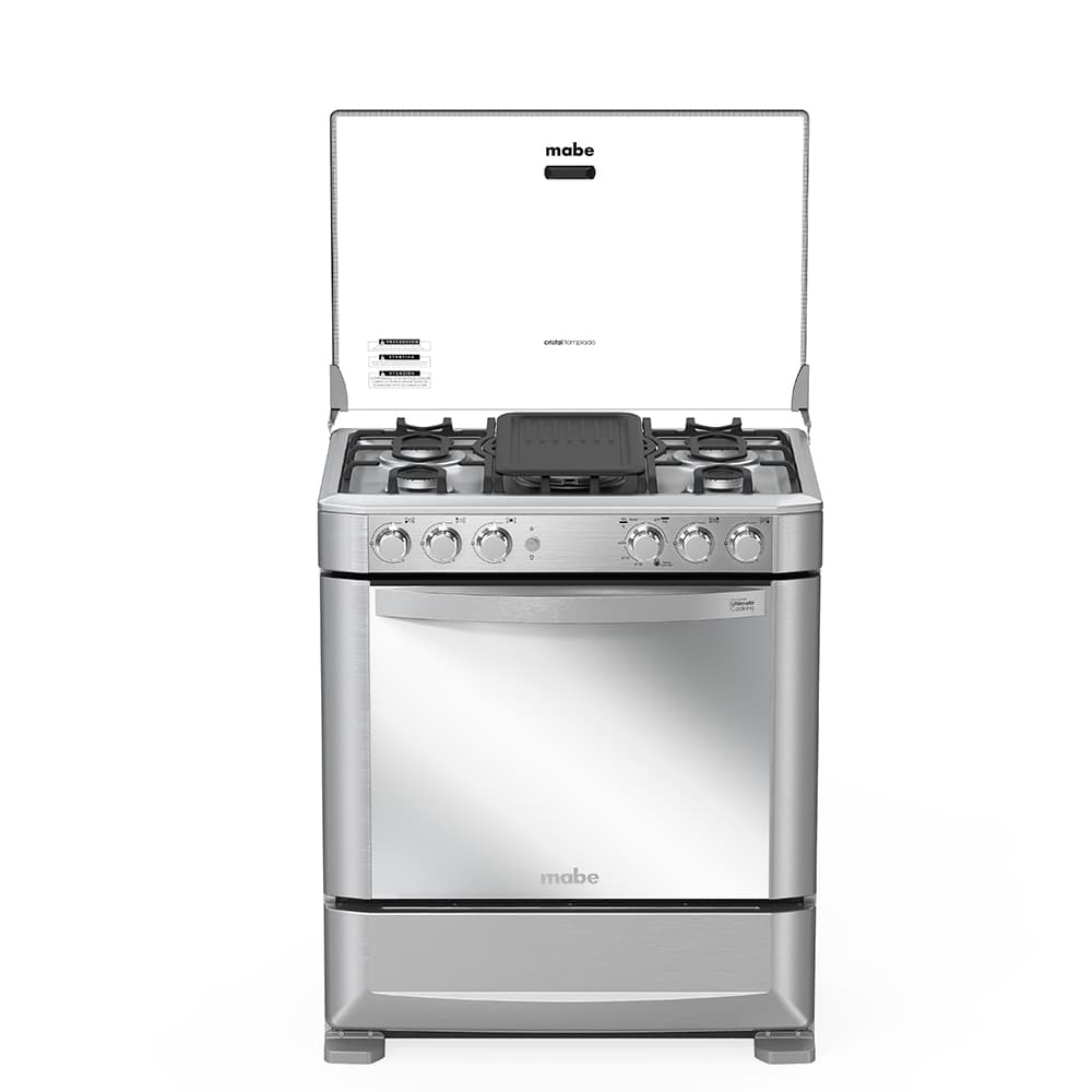 Cocina mabe em7625fx0/5q/encendido electrico/grill/luz interior/sistema corta gas horno/comal