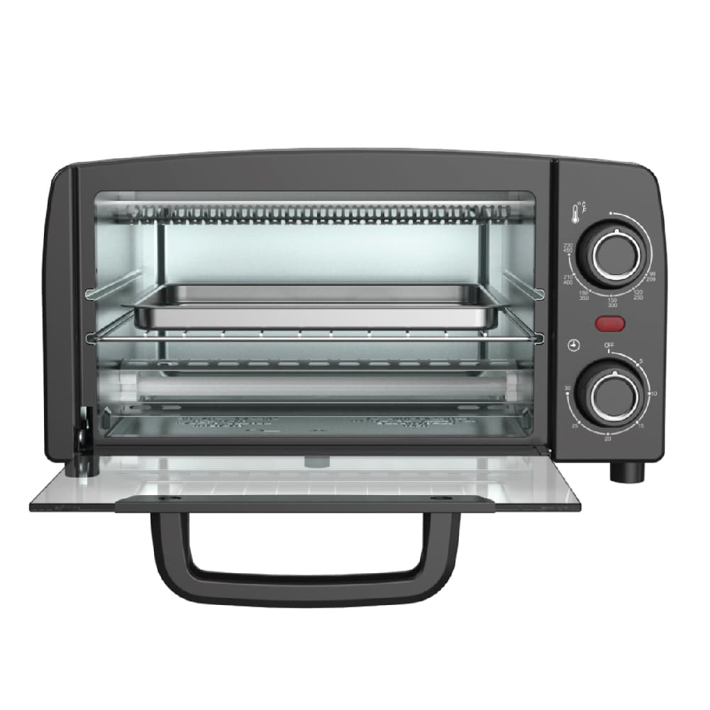 Horno mabe htm10ln/10 lts/luz encendido/temporizador/1 parrilla/bandeja alimentos/2 perillas/negro