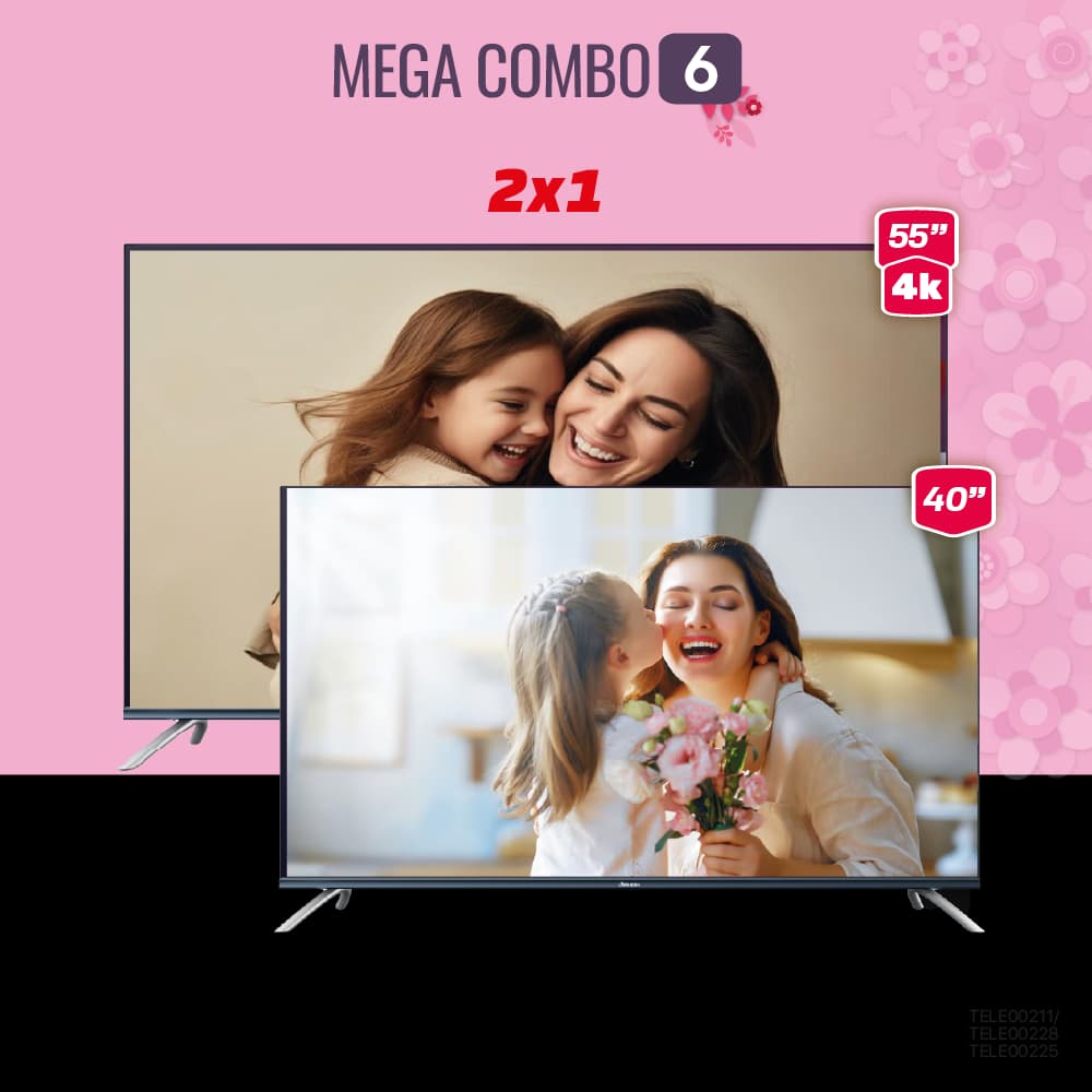 MEGA COMBO 6: TELEVISOR RIVIERA 40"+ 55"