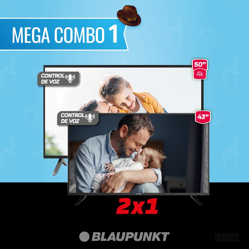 MEGA COMBO 1: TELEVISOR BLAUPUNKT 43"+ 50"