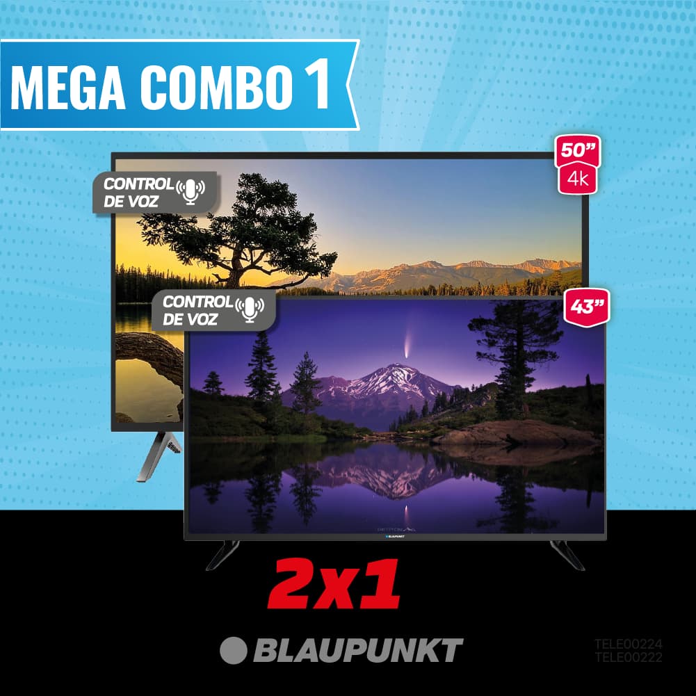 MEGA COMBO 1: TELEVISOR BLAUPUNKT 43"+ 50"