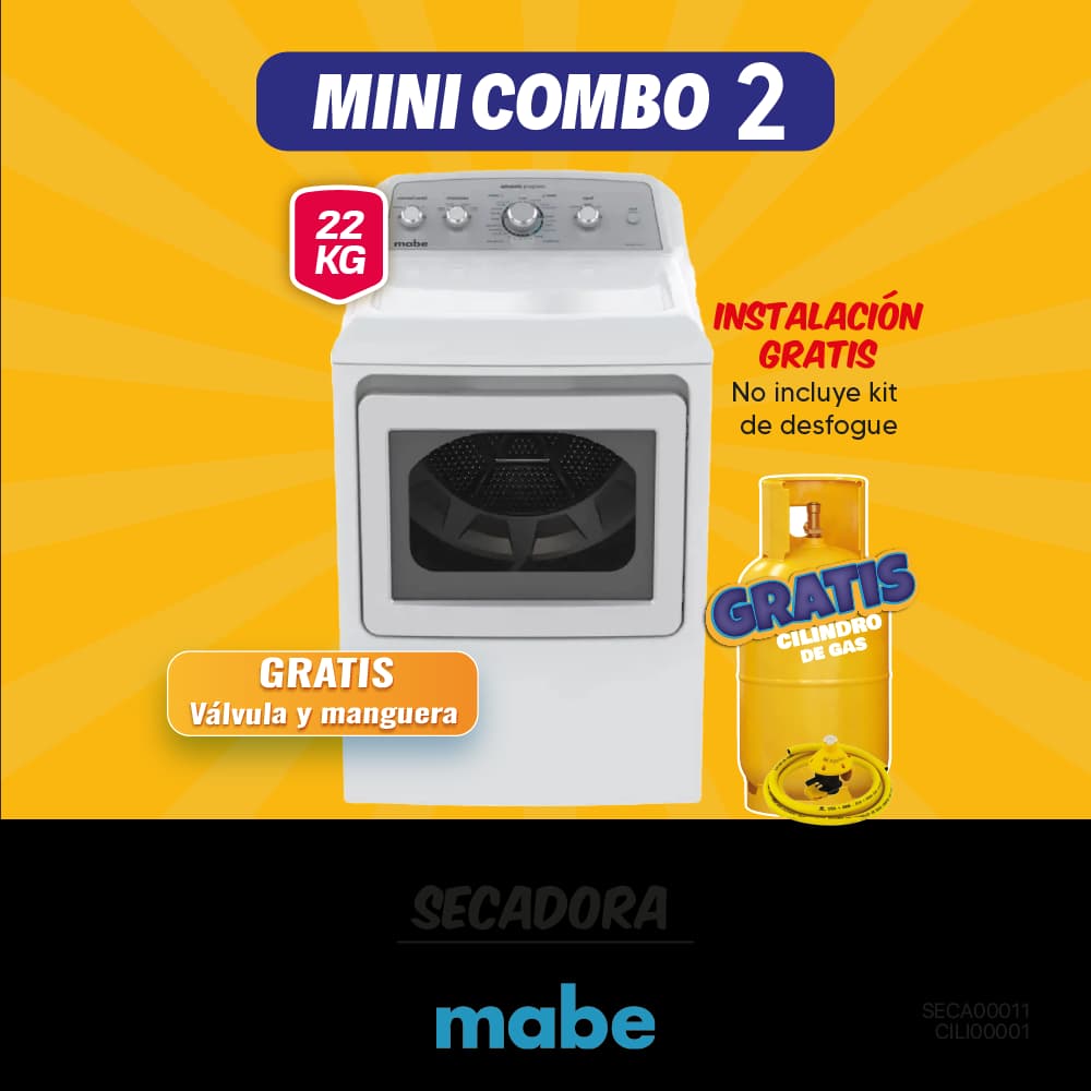 MINI COMBO 2: SECADORA MABE +CILINDRO