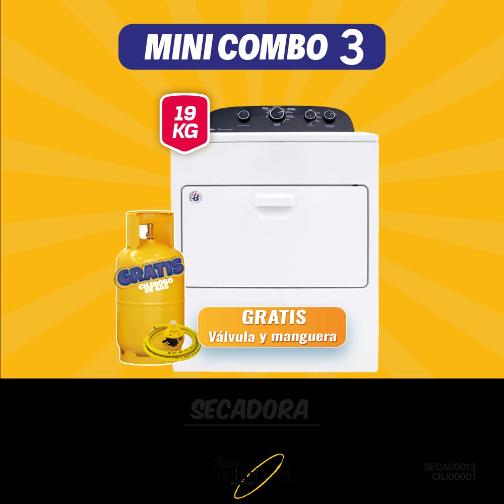 MINI COMBO 3: SECADORA WHIRLPOOL +CILINDRO