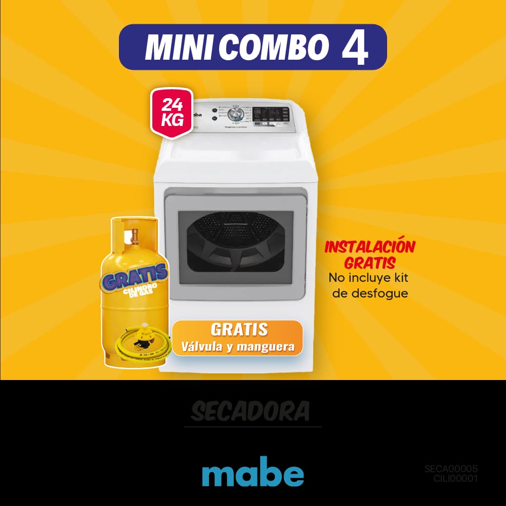 MINI COMBO 4: SECADORA MABE +CILINDRO