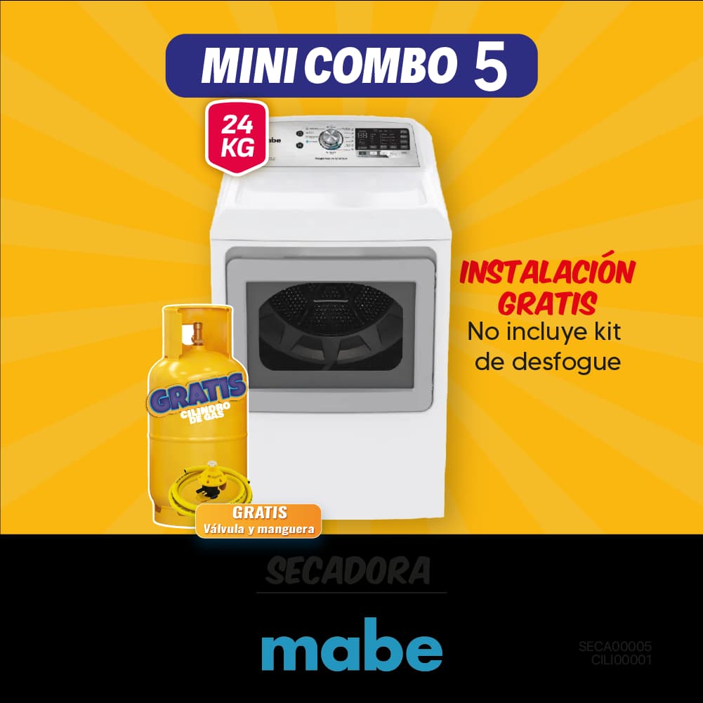 MINI COMBO 5: SECADORA MABE +CILINDRO