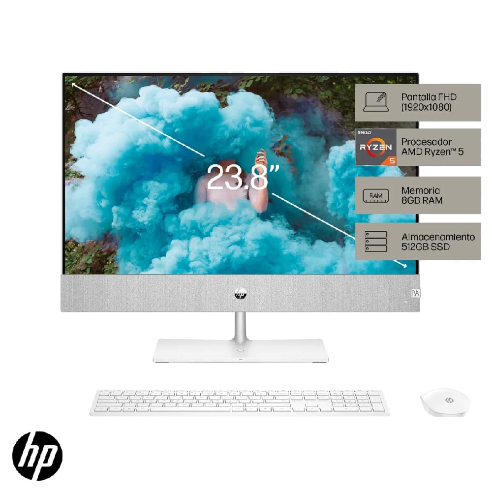 Computadora HP 24CA0013LA / Ryzen 5-5500U / 8GB / SSD 512GB / Tactil