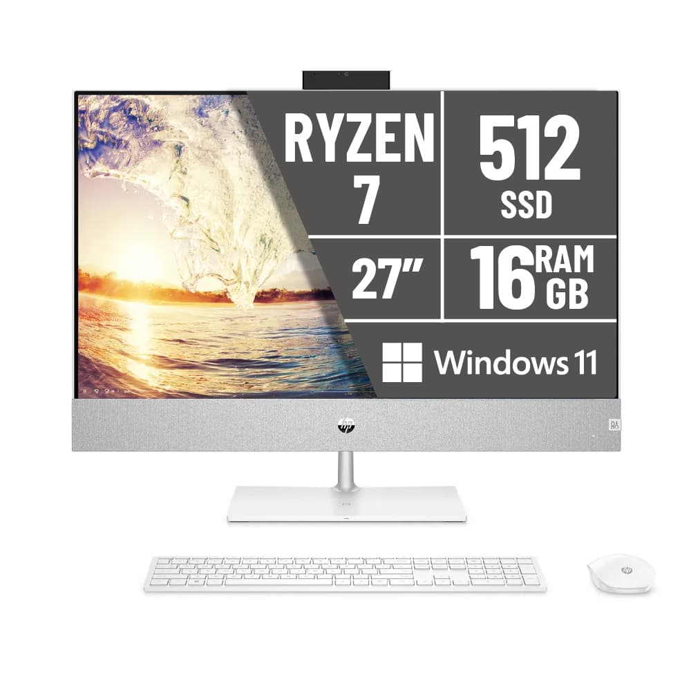 Computadora HP 27CA0012LA/ Ryzen 7-5700U / 16GB / SSD 512GB