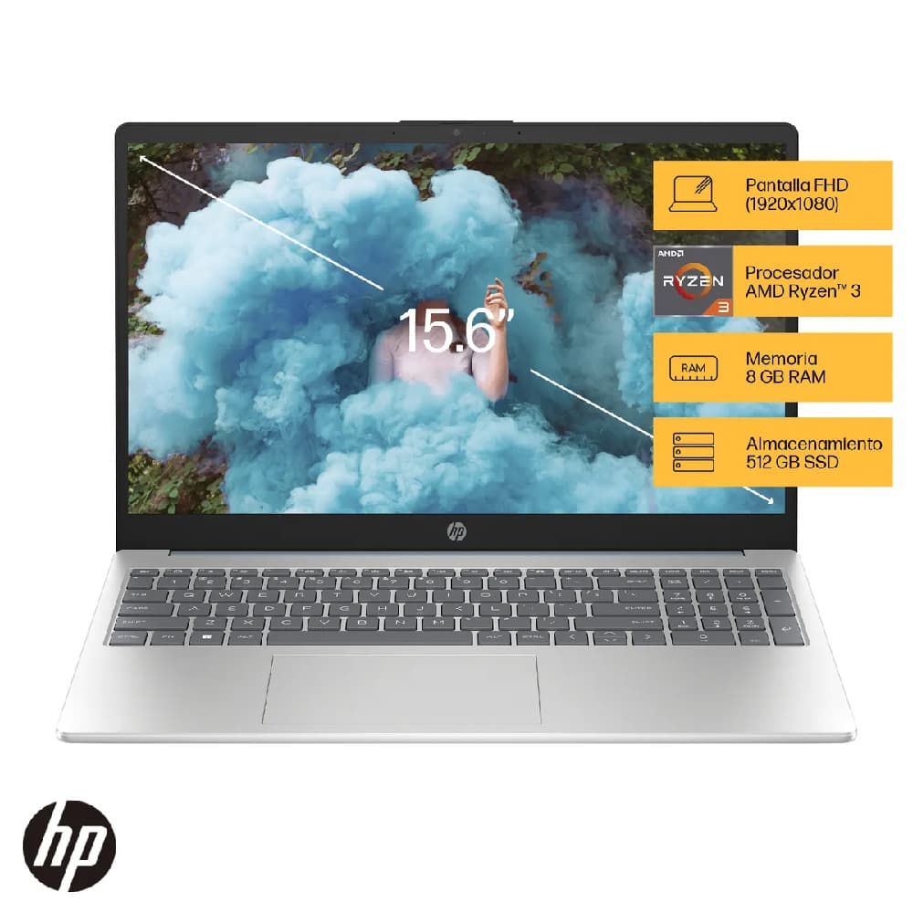 Laptop HP 15FC0004LA / Ryzen 3-7320U / 8GB / SSD 512GB