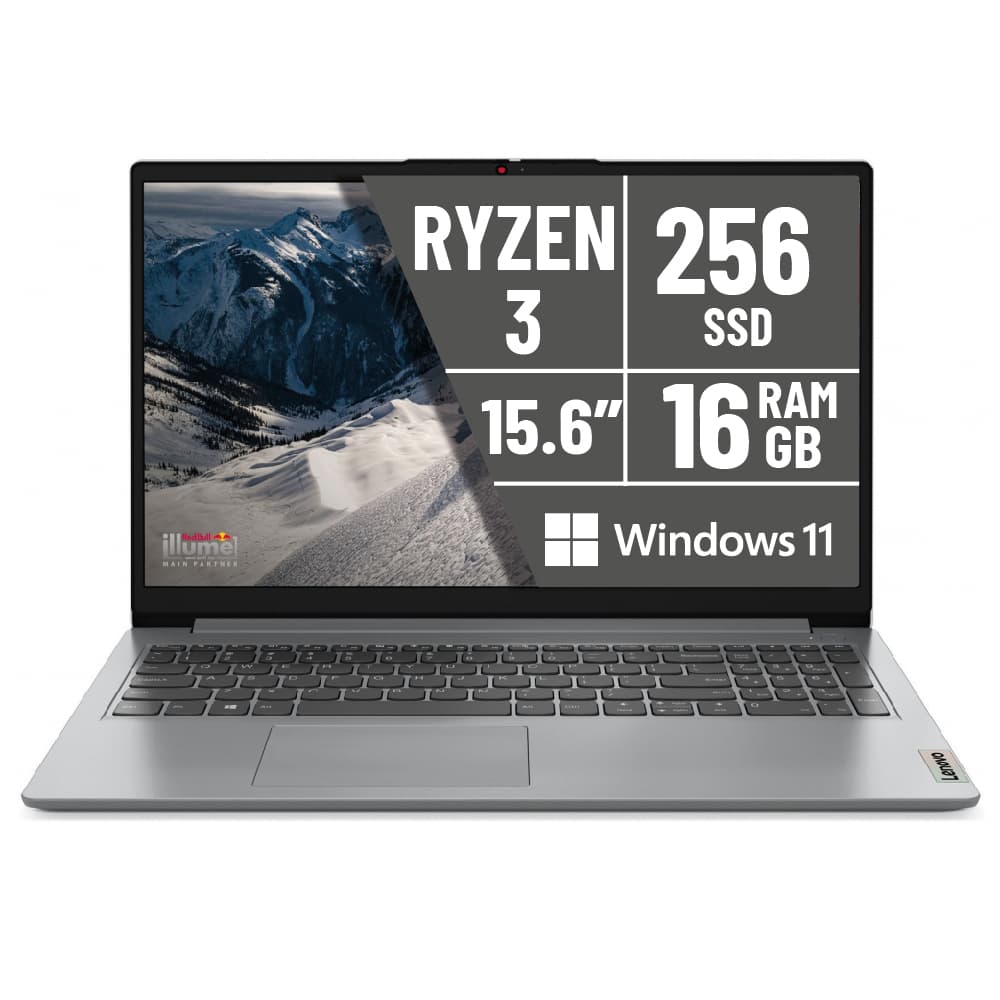 Portatil lenovo ideapad 1 15amn7/amd ryzen 3-7320u/16gb/ssd 256gb/15.6 pulg/w11/gris/82vg00h8lm