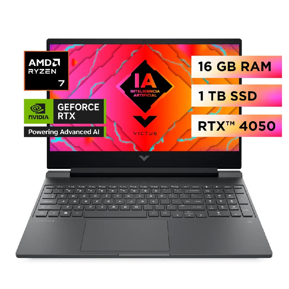 Laptop Gaming Victus HP 15FB2020LA / Ryzen 7-8845HS / 16GB / SSD 1TB / 6GB RTX4050