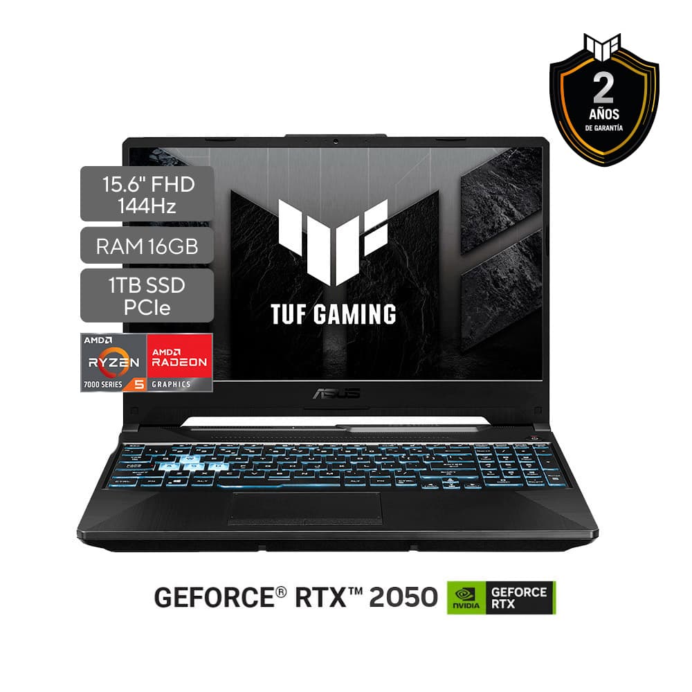 Laptop ASUS TUF Gaming A15 FA506NF-HN106 / Ryzen 5-7535HS / 16GB / SSD 1TB / 4GB RTX2050