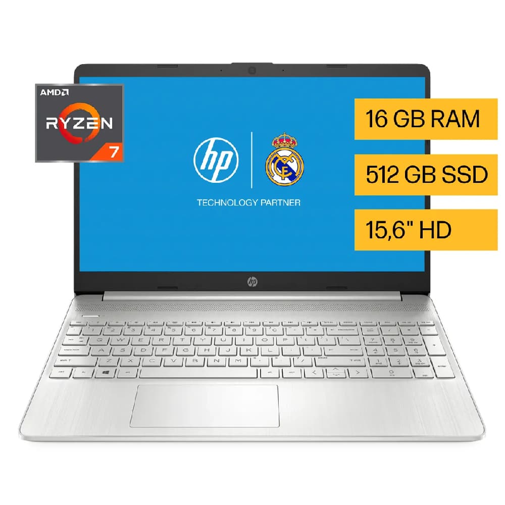 Laptop HP 15-EF2565LA / Ryzen 5-7250U / 16GB SSD / 512 GB