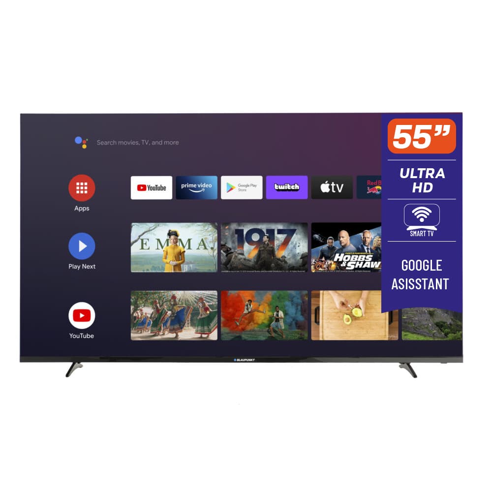 10027720 televisor blaupunkt 55tbkhd/quad core/55 pulg/led/uhd/4k/hdmi/bluetooth/google tv