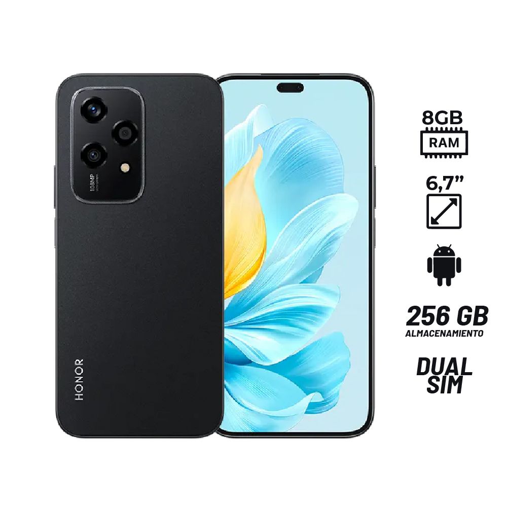 Honor 200 Lite 6.7” AMOLED 8GB 256GB Dimensity Cámara Inteligente Dual SIM