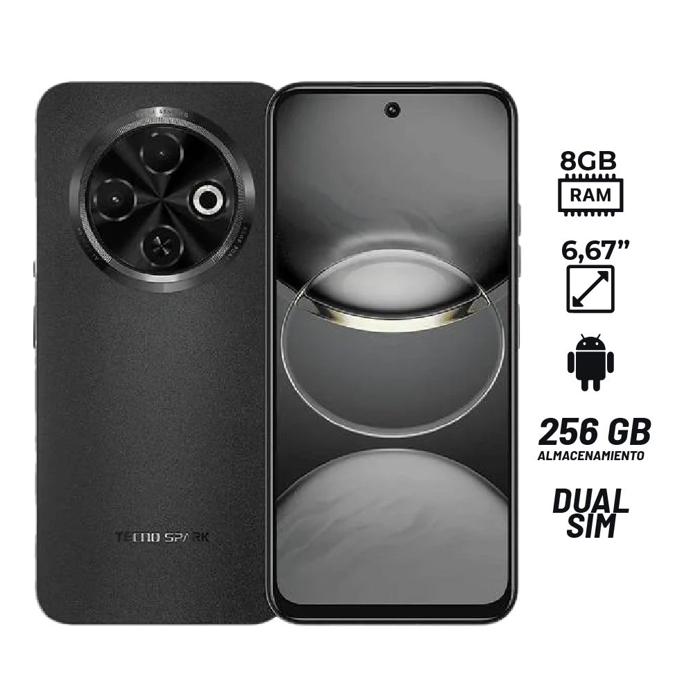 TECNO Celular Spark 30C KL5 6.67” 8GB+256GB MTK Helio G81 F8MPX-P50MPX Android