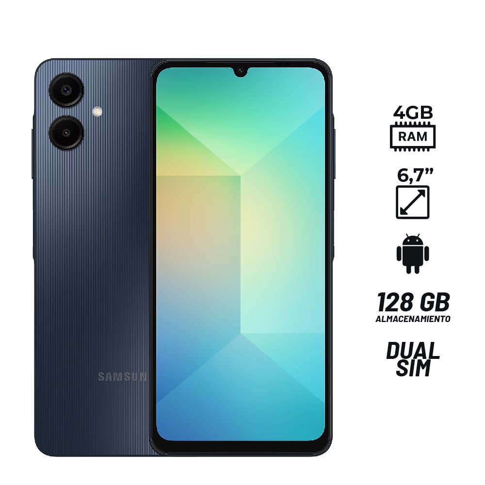 Celular Samsung A06 128GB 4GB RAM 6.7” 50MP Dual SIM