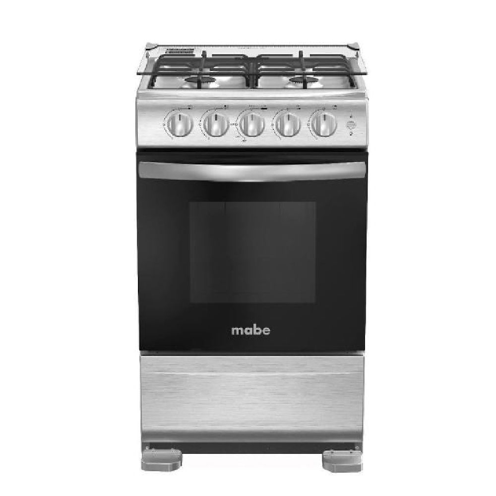 Mabe Cocina EM5120SX2 20” 4 Quemadores Encendido Electrónico Luz Horno Inox