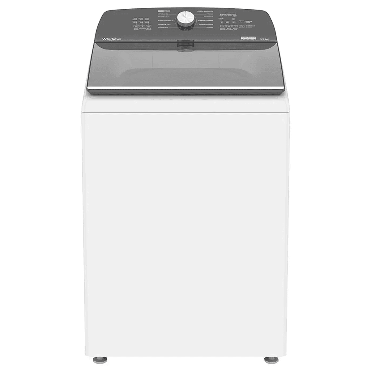 Whirlpool Lavadora 8MWTW2241WJB Carga Superior 22 kg 12 Ciclos Blanco