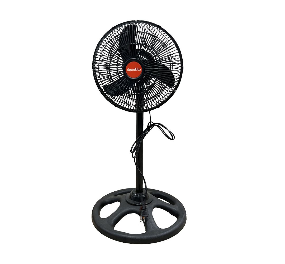 Decakila Ventilador de Pedestal KUFC047B 10” 3 Aspas 3 Velocidades