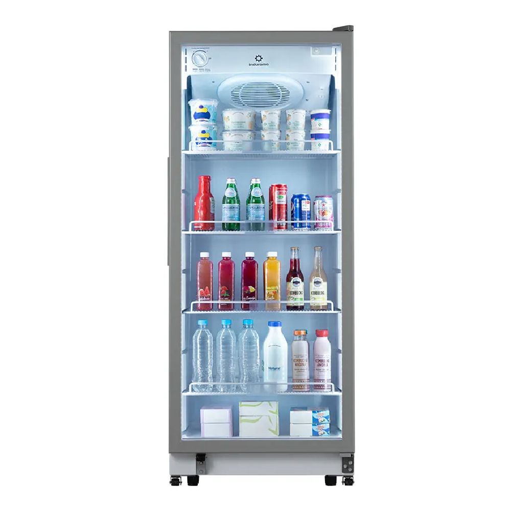 Indurama Vitrina VFV400 203 Lts Botón Desempañador Luz LED Blanco