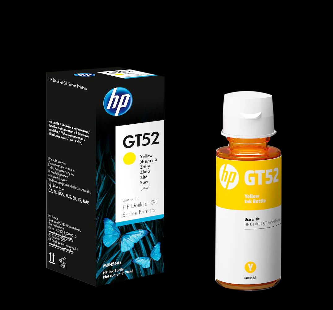 HP Tinta Impresora GT52 Amarillo