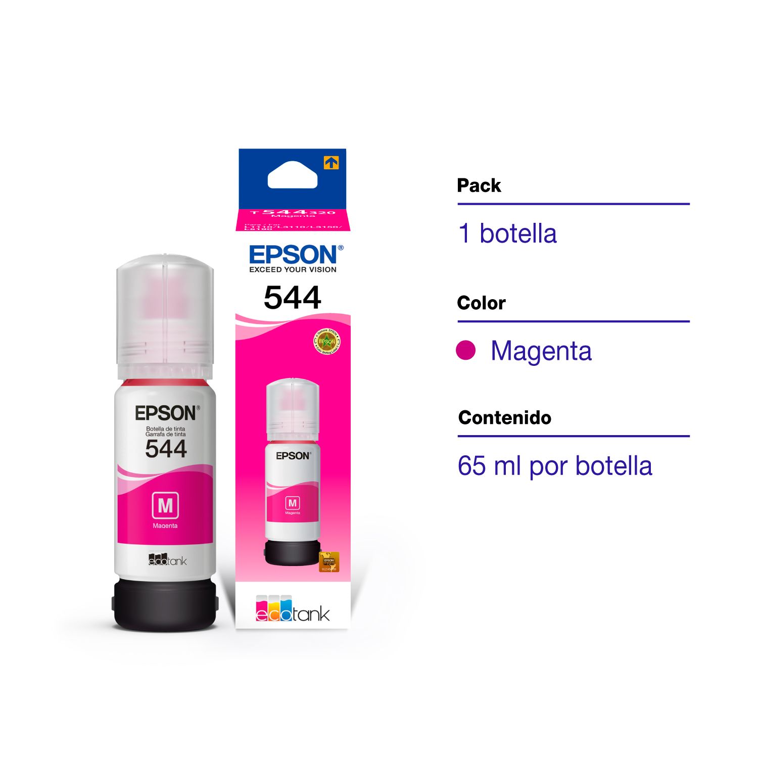Epson Tinta para Impresora T544 Magenta Botella 65 ml