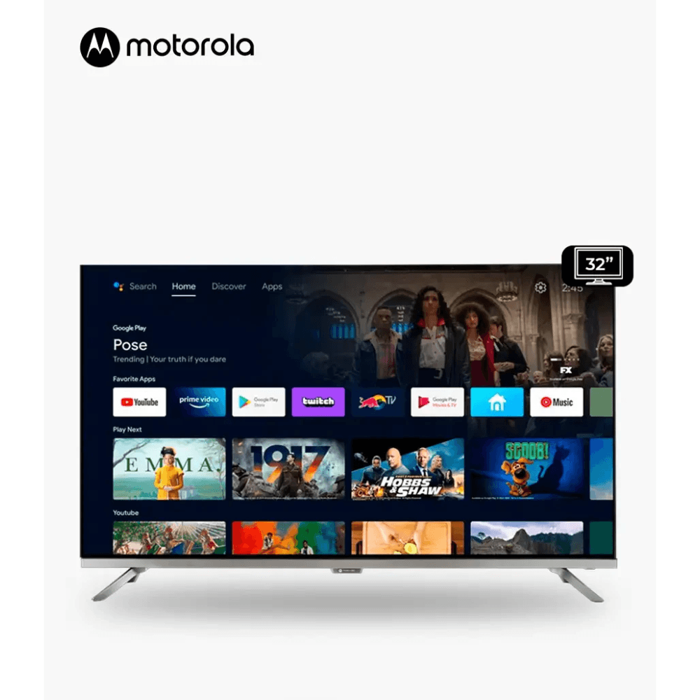 Motorola Televisor Smart Tv 32 Pulgadas Google Tv Bluetooth