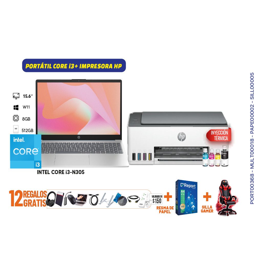 HP Mega Combo 6 Laptop Core i3 + Impresora HP