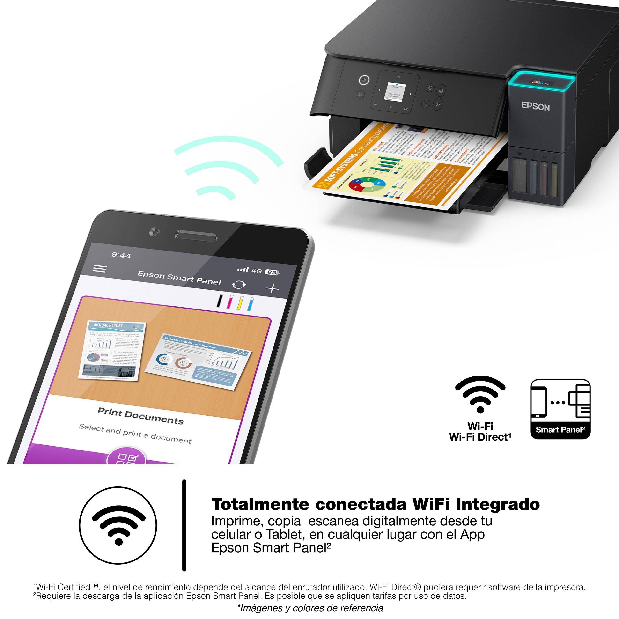 Epson Impresora Multifunción L4360 EcoTank WiFi Tanques Frontales 4 Colores
