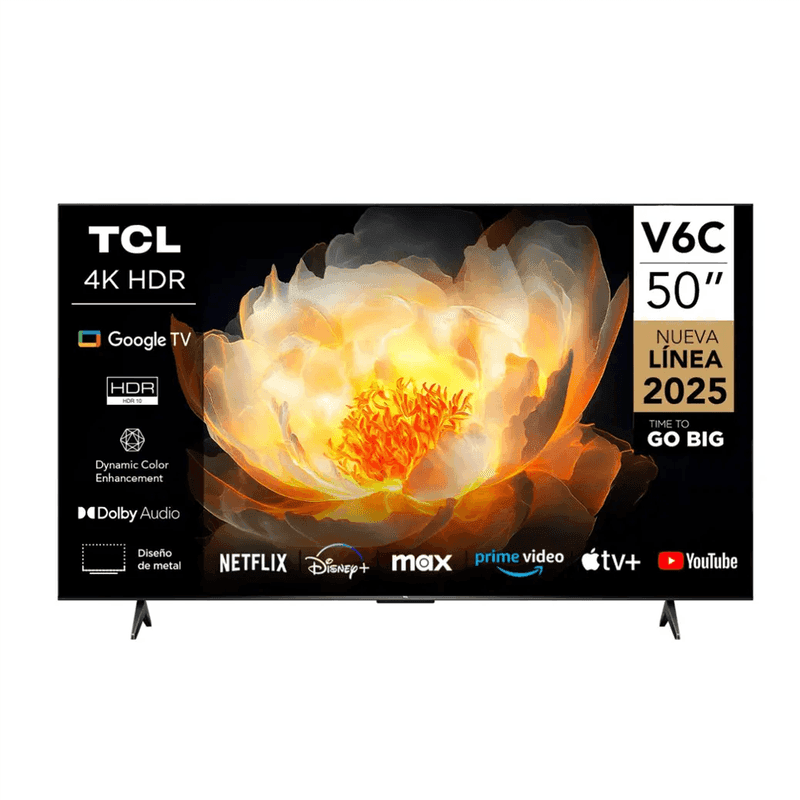 TCL Televisor 50V6C 50” LED UHD 4K HDR10 Bluetooth Google TV