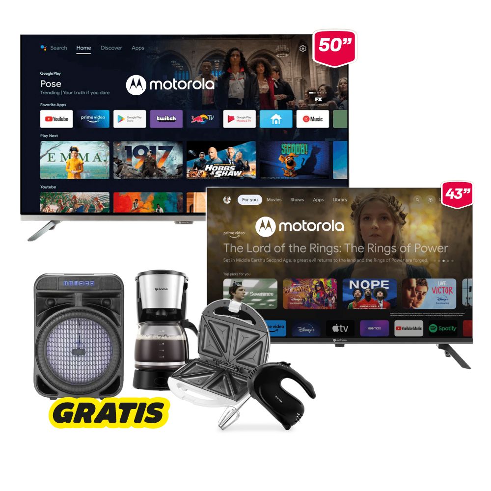 Motorola Mega Combo 5 Televisor 50” + 43”