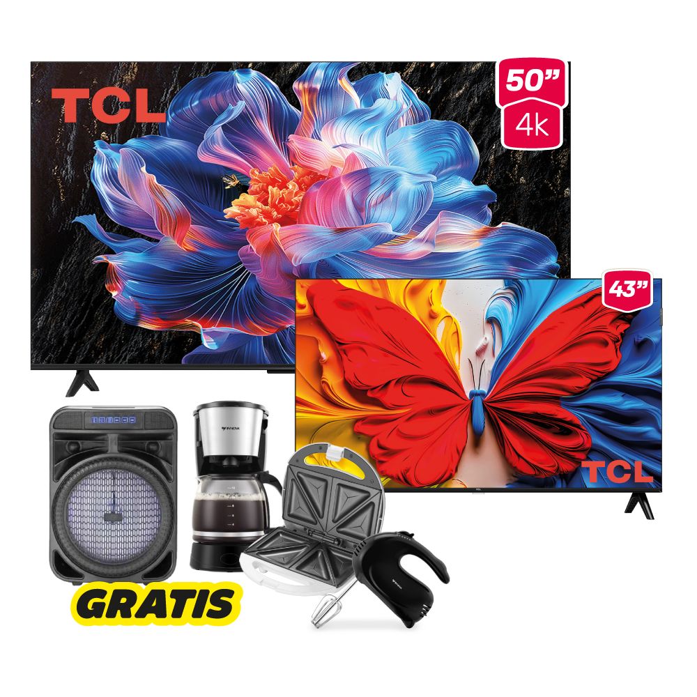 TCL Mega Combo 8 Televisor 50” + 43”