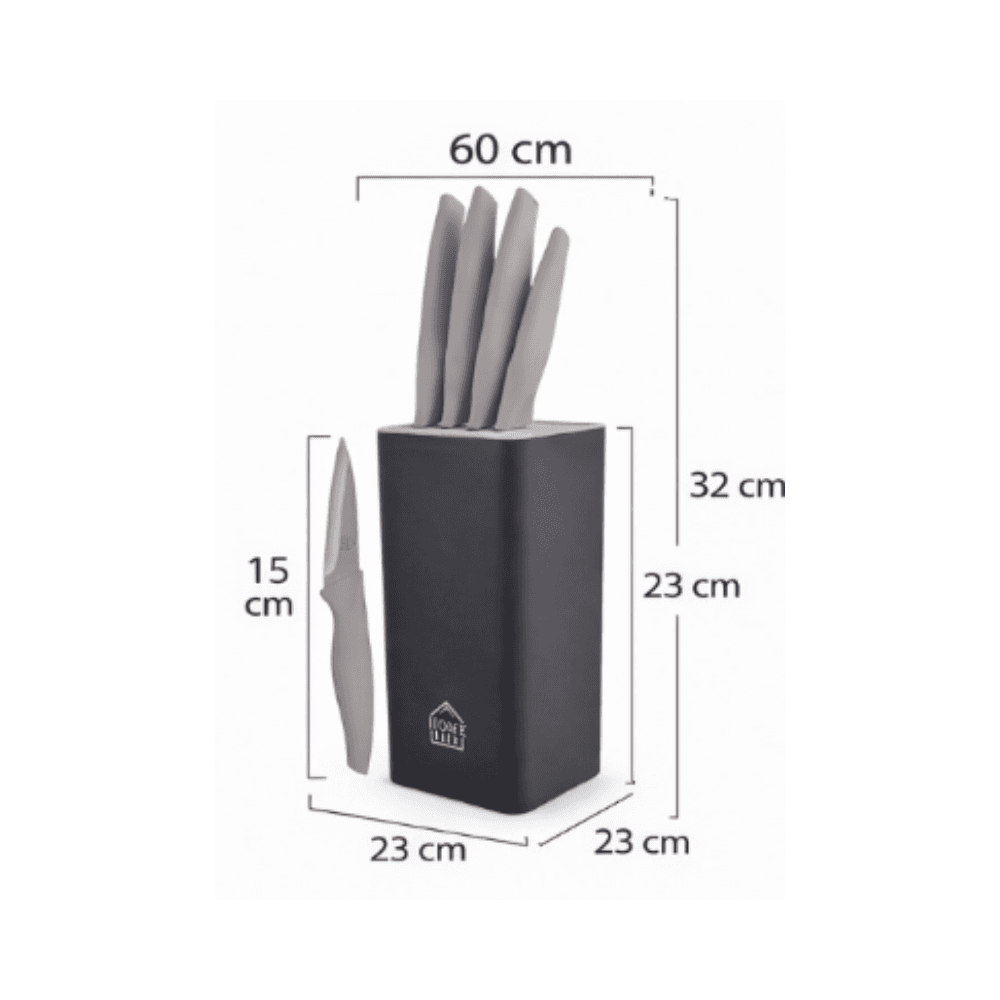 Juego de Cuchillos de Cocina 5 Piezas con Base