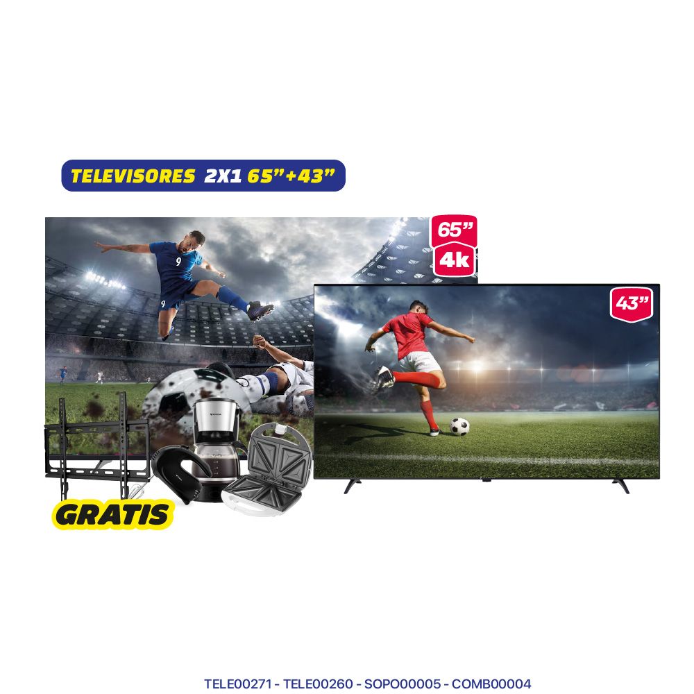 Innova Mega Combo 13 Televisores 2x1 65” + 43”
