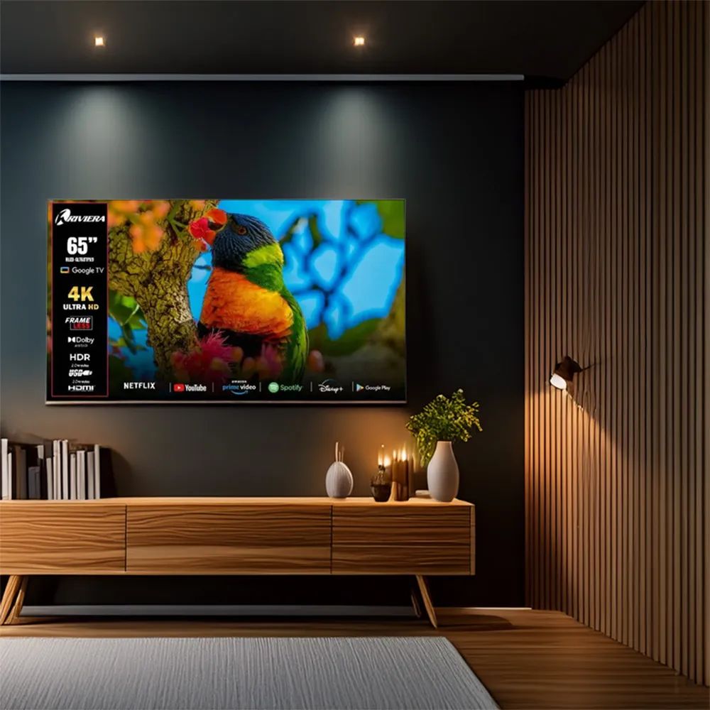 Riviera Televisor RLED-GLT65TPX9 65” LED UHD 4K Google TV