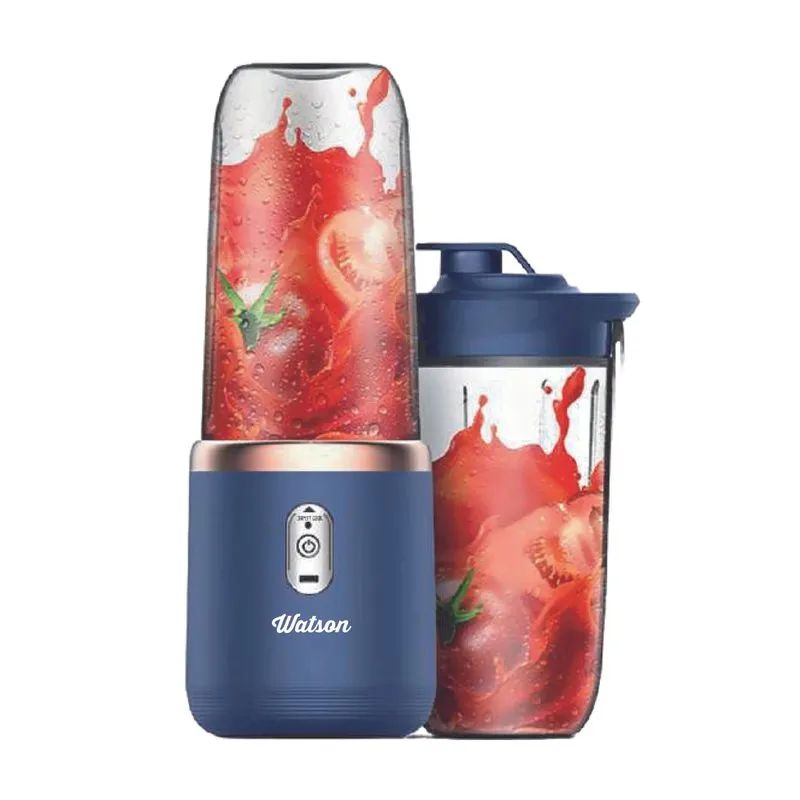 Watson Licuadora TV303-060 Portátil 40W con 2 Vasos Plásticos Azul