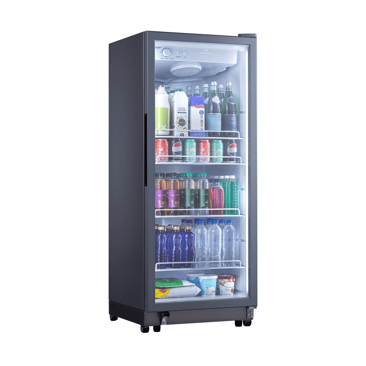 Indurama Vitrina VFV-400GR 285 Lts Luz LED Botón Desempañador Color Gris