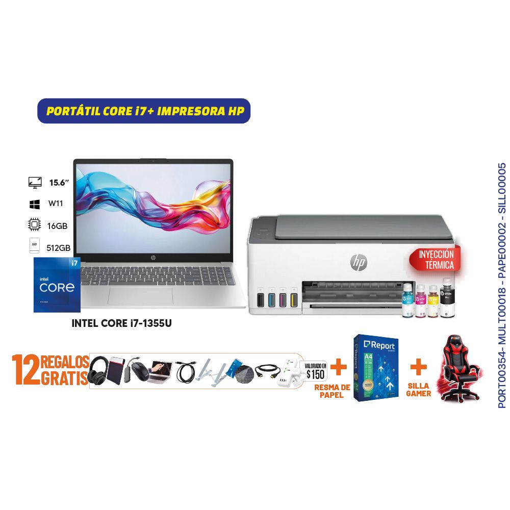 HP Mega Combo 8 Laptop Core i7 + Impresora HP