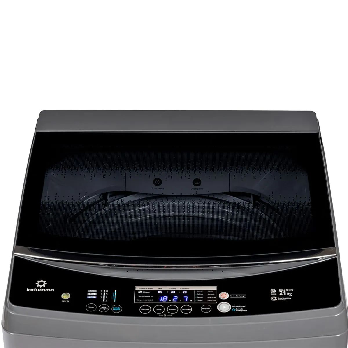 Indurama Lavadora LRI-21DGR 21Kg Automática Carga Superior Anti-enredo Color Croma