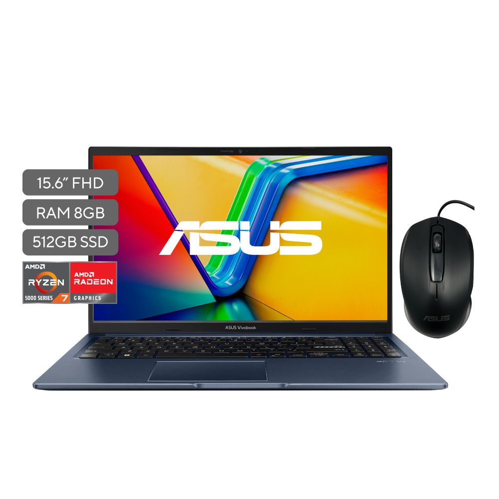 Asus Portátil VivoBook M1502YA-NJ721 Ryzen 7 5825U 16GB SSD 512GB 15.6” W11 + Mouse