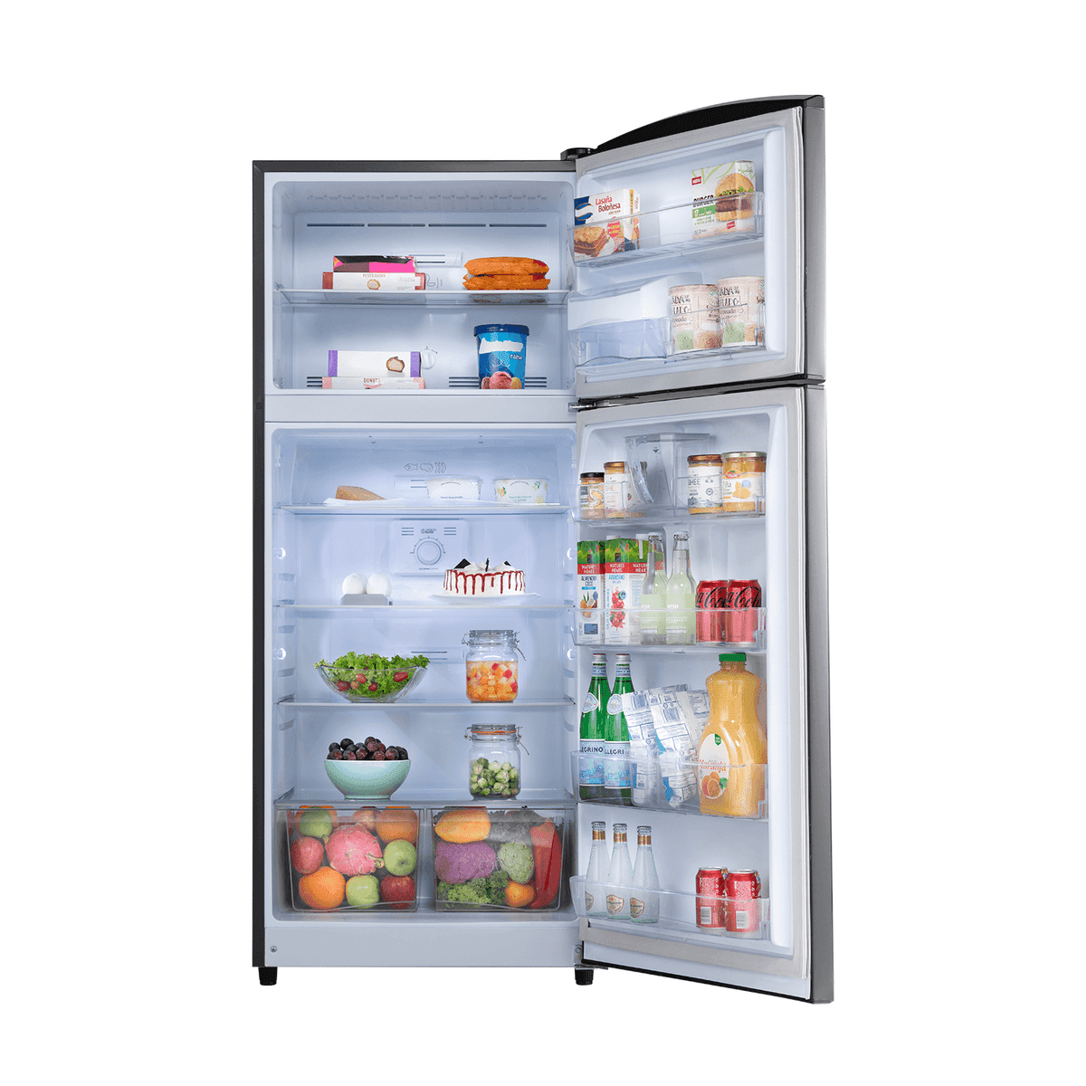 Indurama Refrigeradora RI-480 NE 390L Compresor Inverter Dispensador Agua Luz LED
