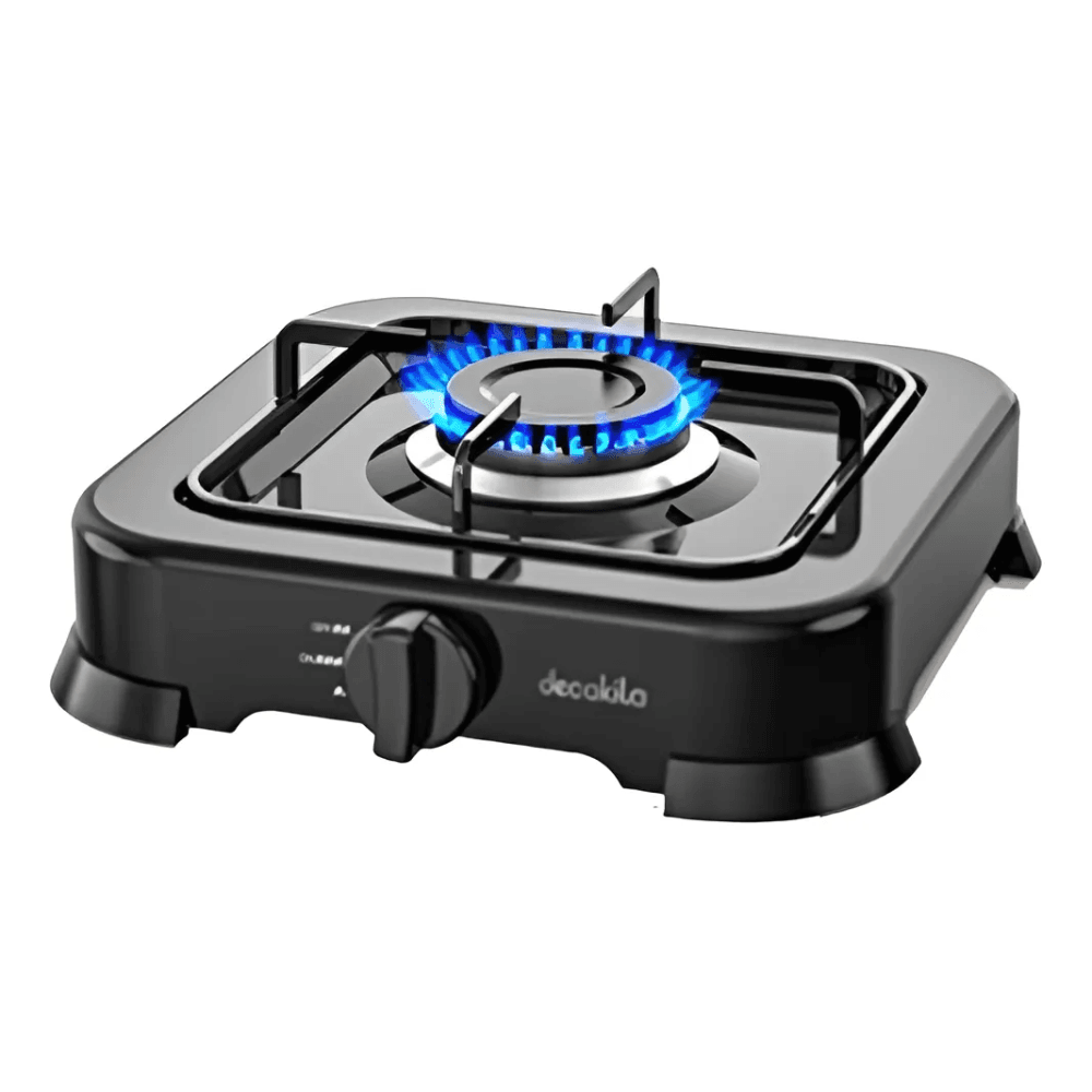Decakila cocineta a gas 1 quemador 2.2 kW con rejilla de hierro