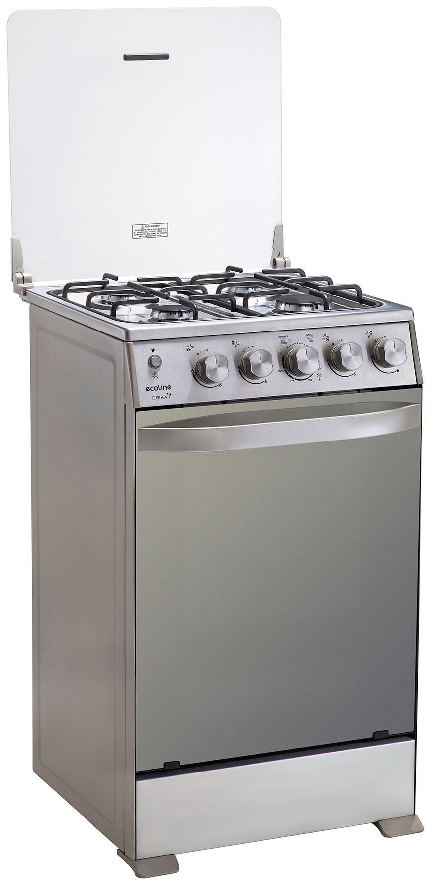 Ecoline Cocina Erika 21” 4 Quemadores Grill Encendido Eléctrico Inox
