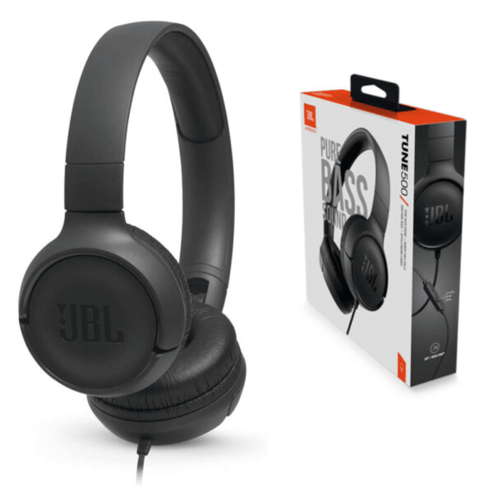 Jbl Audífonos Tune 500 Pure Bass Con Micrófono Cable 3.5mm